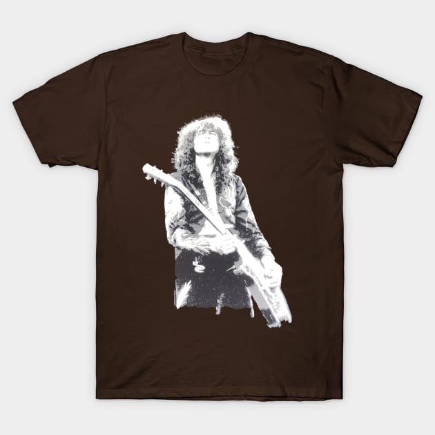 VINTAGE ART GUITAR JIMMY PAGE T-Shirt by LuckYA